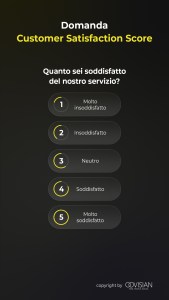 Domanda per calcolare CSAT